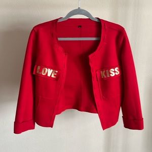 Women’s XXL red blazer jacket